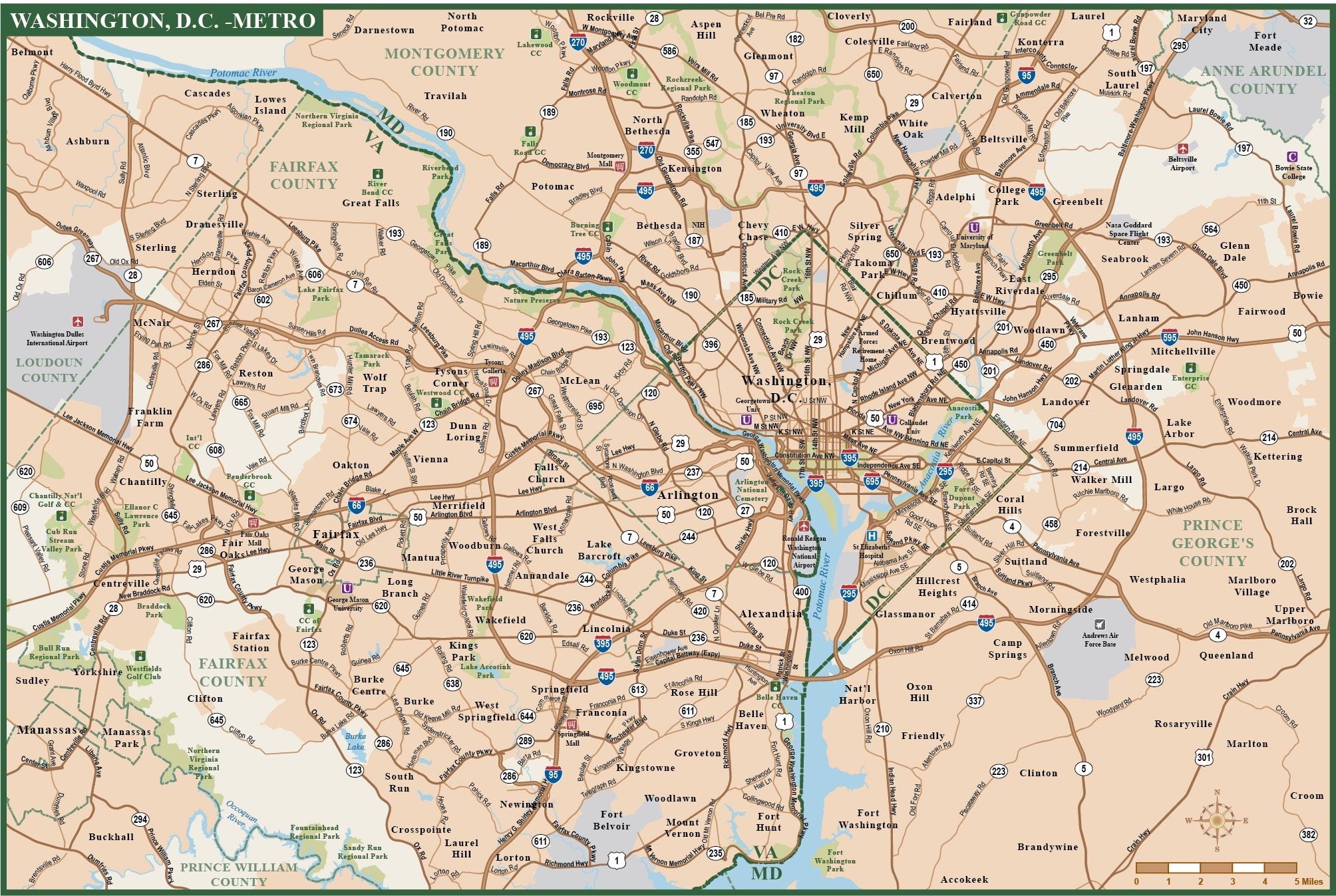 Printable Washington Metro Map