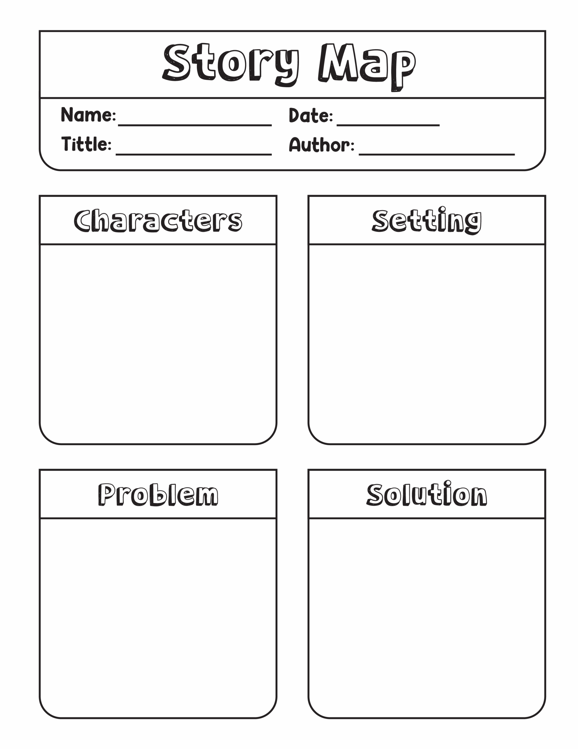 Free Story Map Template Printable