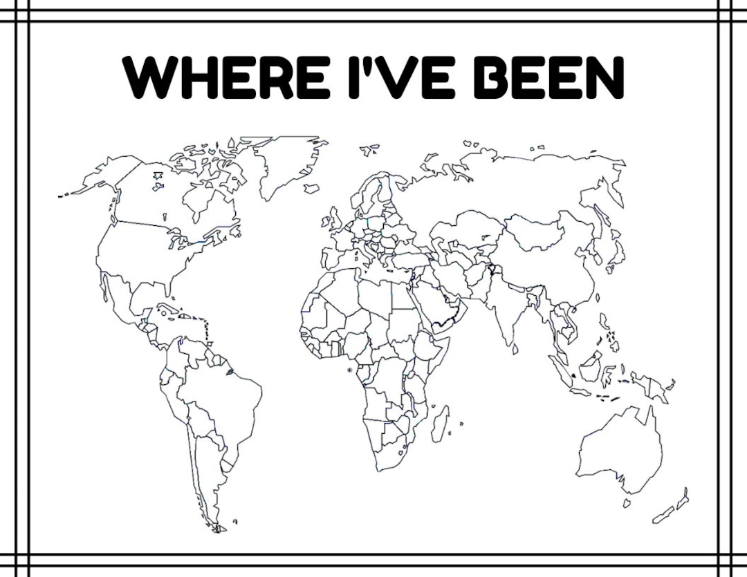Blank Printable Map Of The World