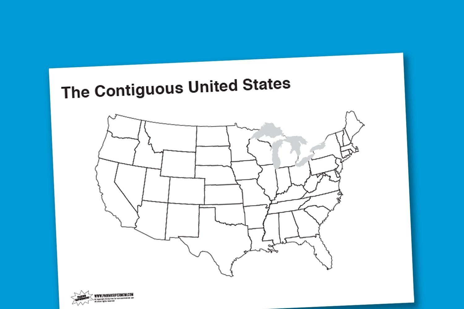 Printable United States Map Blank