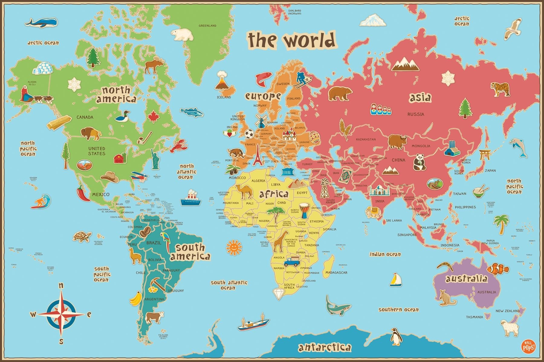 Free Printable Map Of The World