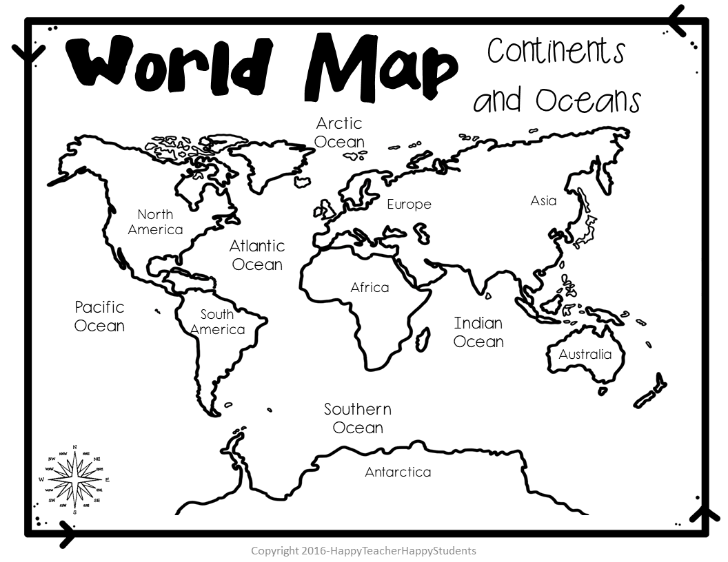 World Map World Map Quiz Test And Map Worksheet 7 Continents 